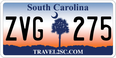 SC license plate ZVG275