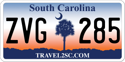 SC license plate ZVG285