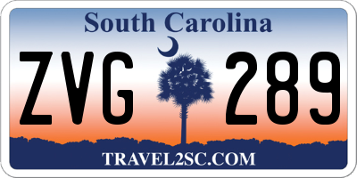 SC license plate ZVG289