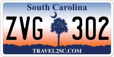 SC license plate ZVG302