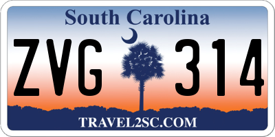 SC license plate ZVG314
