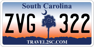 SC license plate ZVG322