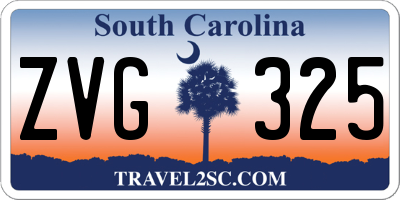 SC license plate ZVG325