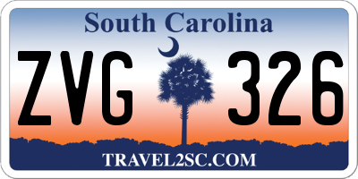 SC license plate ZVG326