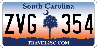 SC license plate ZVG354