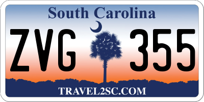 SC license plate ZVG355