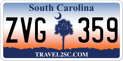 SC license plate ZVG359