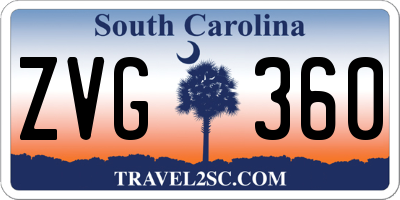 SC license plate ZVG360