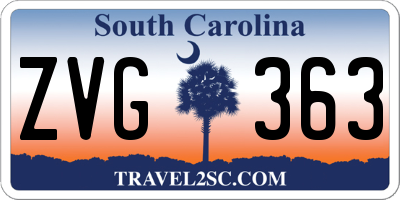 SC license plate ZVG363