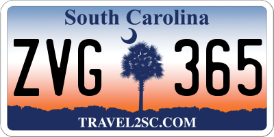 SC license plate ZVG365