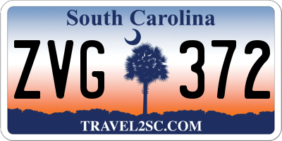 SC license plate ZVG372