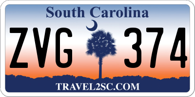 SC license plate ZVG374