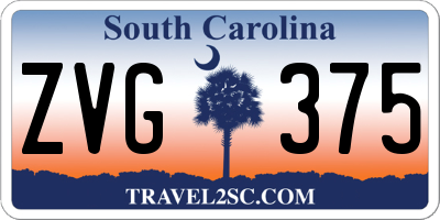 SC license plate ZVG375