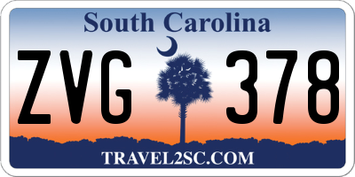 SC license plate ZVG378