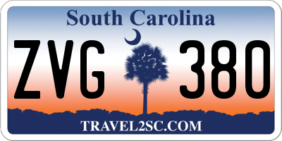 SC license plate ZVG380