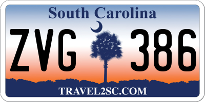 SC license plate ZVG386