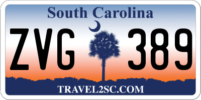 SC license plate ZVG389