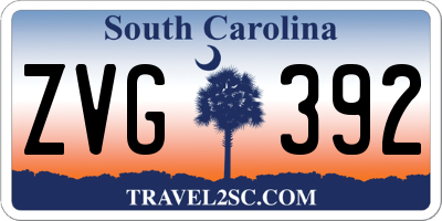 SC license plate ZVG392