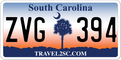 SC license plate ZVG394