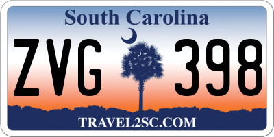 SC license plate ZVG398
