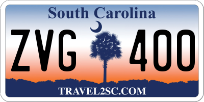 SC license plate ZVG400