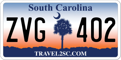 SC license plate ZVG402