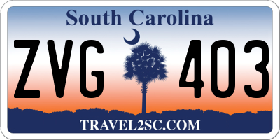 SC license plate ZVG403