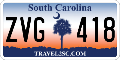 SC license plate ZVG418