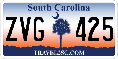 SC license plate ZVG425