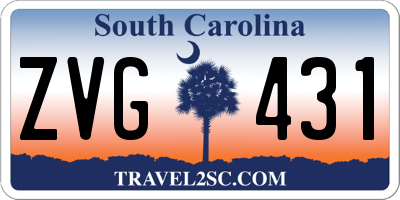 SC license plate ZVG431