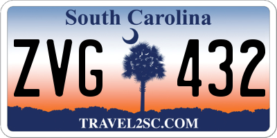 SC license plate ZVG432