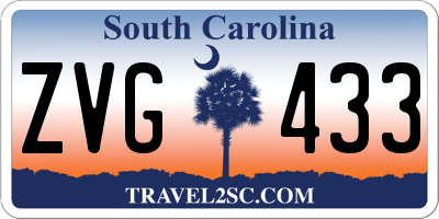SC license plate ZVG433