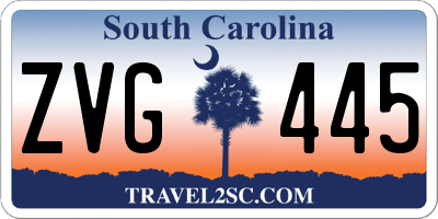 SC license plate ZVG445