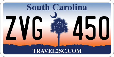 SC license plate ZVG450