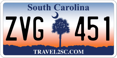 SC license plate ZVG451