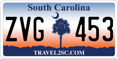 SC license plate ZVG453