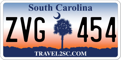 SC license plate ZVG454