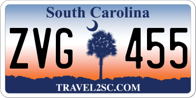 SC license plate ZVG455