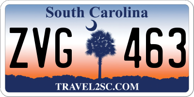 SC license plate ZVG463