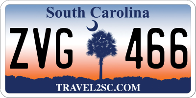 SC license plate ZVG466