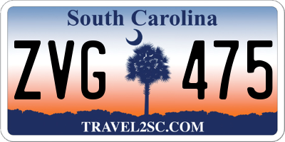 SC license plate ZVG475
