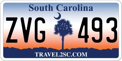 SC license plate ZVG493