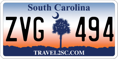 SC license plate ZVG494