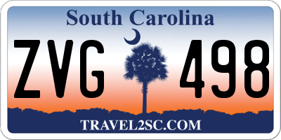 SC license plate ZVG498