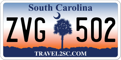 SC license plate ZVG502