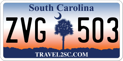 SC license plate ZVG503