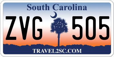 SC license plate ZVG505