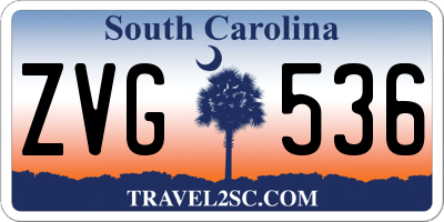 SC license plate ZVG536