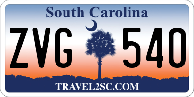 SC license plate ZVG540