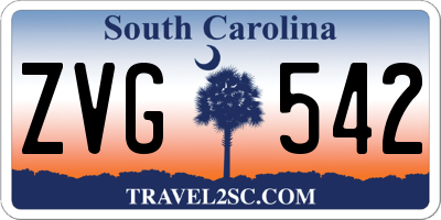 SC license plate ZVG542